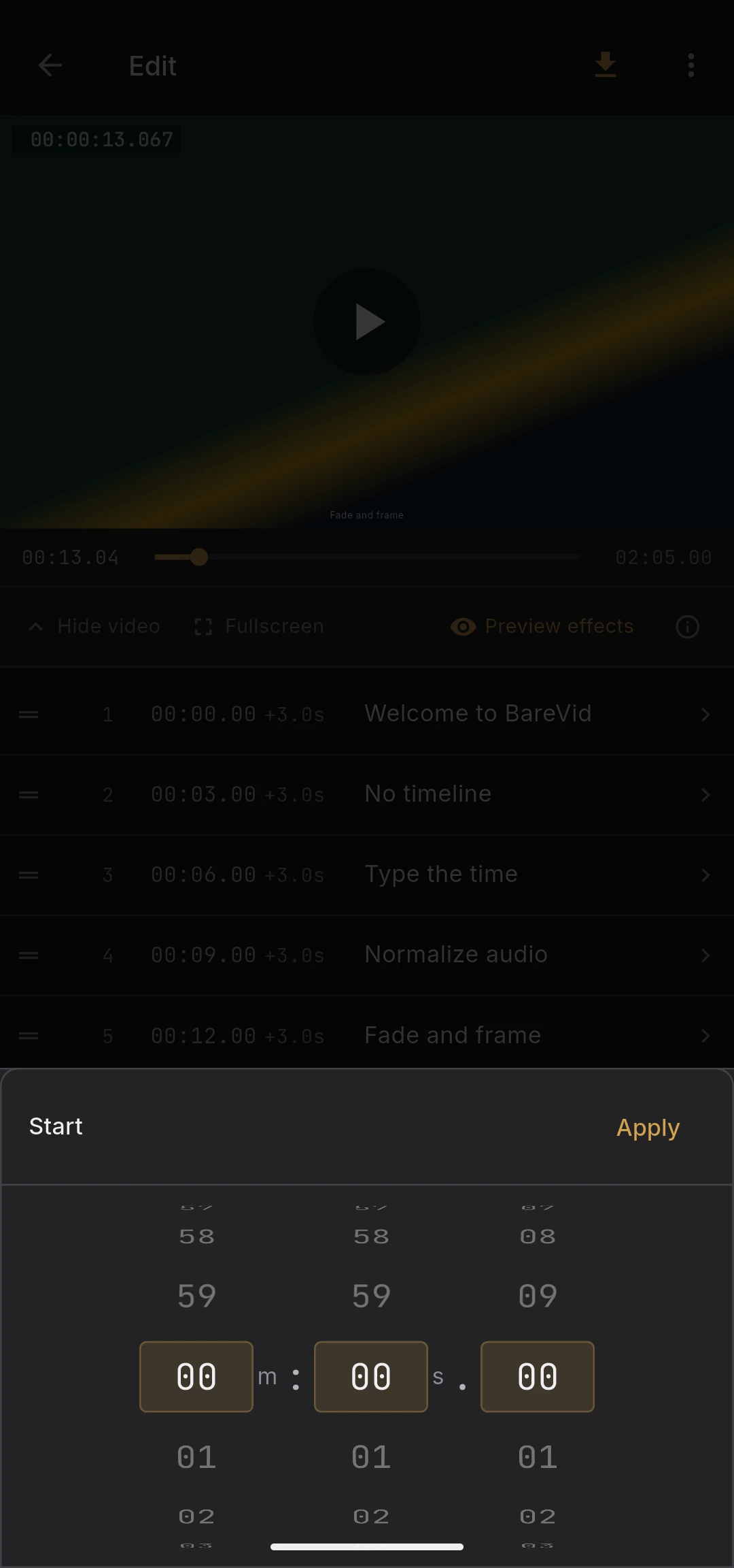 Roll picker and helper buttons for time entry